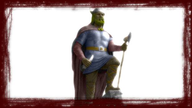 Statue of a viking at Gimli